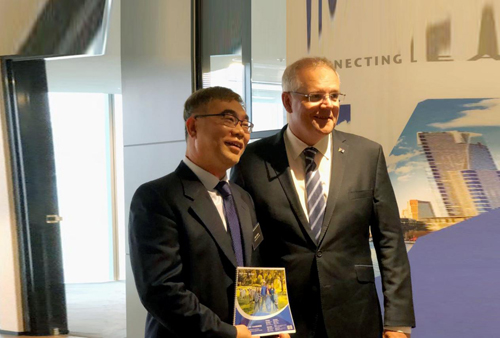 澳大利亞總理斯科特·莫里森接見澳優(yōu)澳洲總經(jīng)理Joe周建華， 鼓勵(lì)澳優(yōu)加大澳洲投資