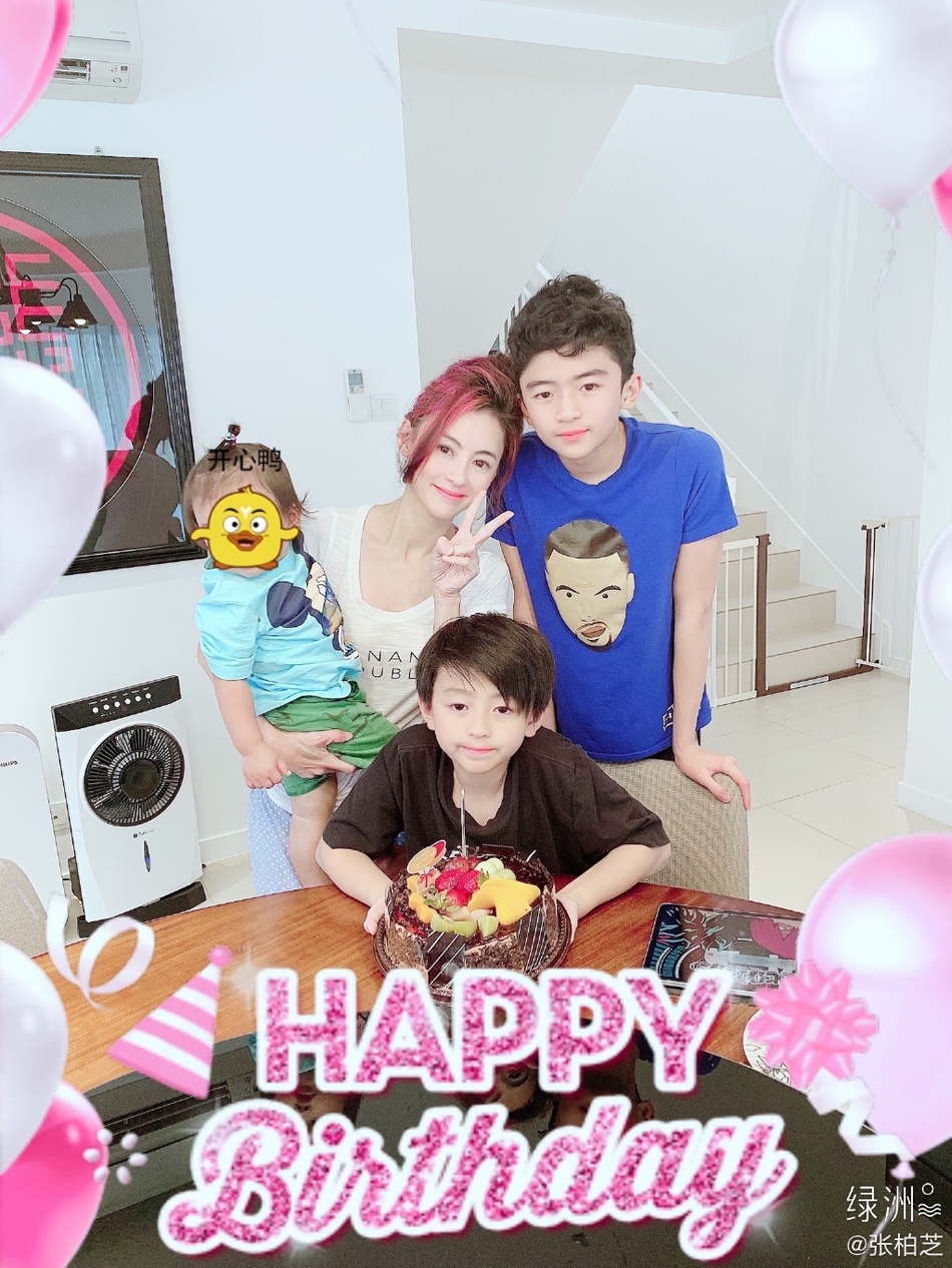 張柏芝綠洲曬合照為Quintus慶生