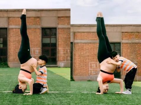 劉璇曬孕肚倒立瑜伽照，網(wǎng)友感嘆：不愧是奧運(yùn)冠軍